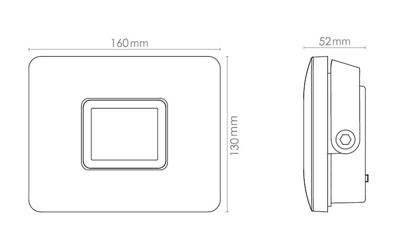 Sg Flom Grafitt Midi 2610lm 3000K Ra>80 PIR Sensor