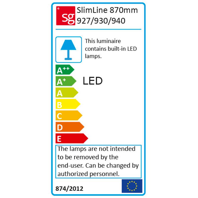 Sg SlimLine 270 Hvit 230lm 2700K Ra>90