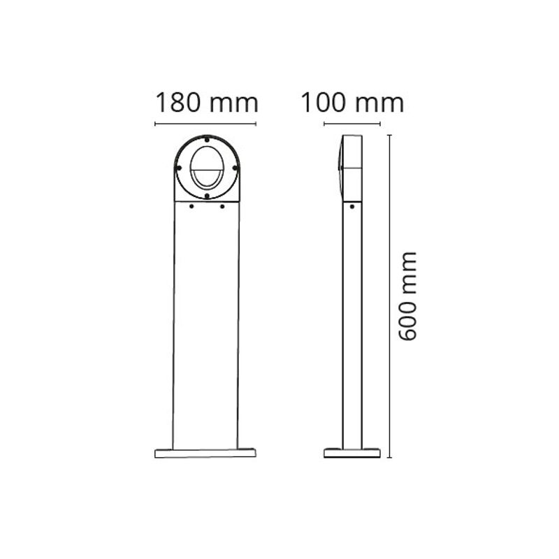 Sg Callisto Stolpe Grafitt 60lm 2700K Ra>80 Faseavsnitt
