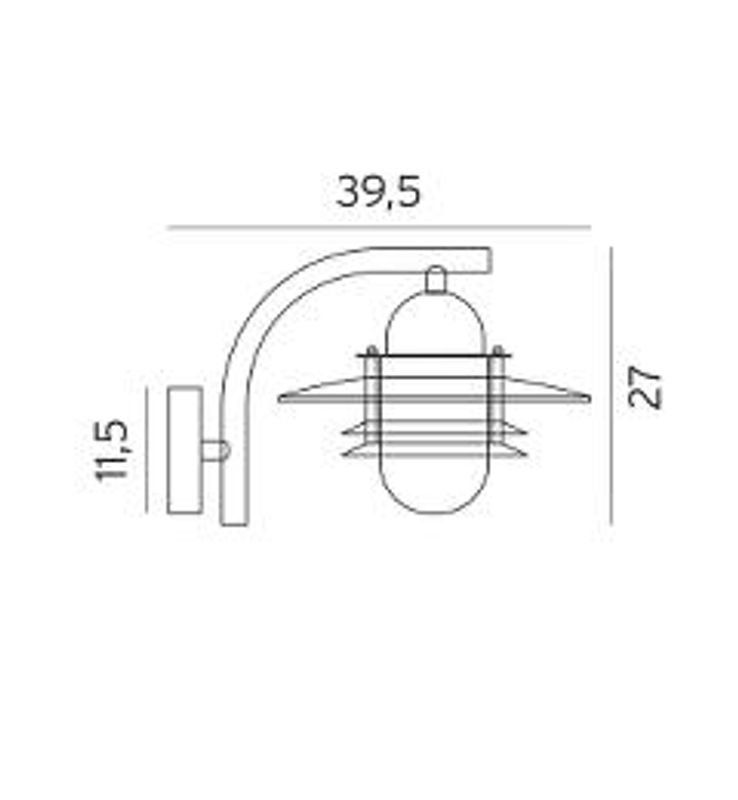 Norlys Oslo 240 Vegglampe E27 Sort