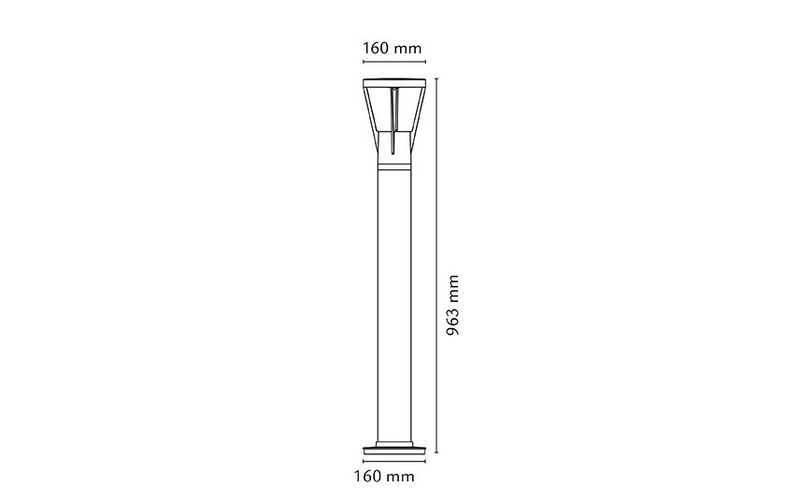 Sg Arco Air Grafitt 75lm 2700K Ra>90 Faseavsnitt