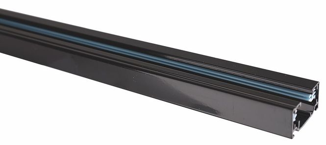 Hovedbilde 1-fas skinne, 2 m, Sort