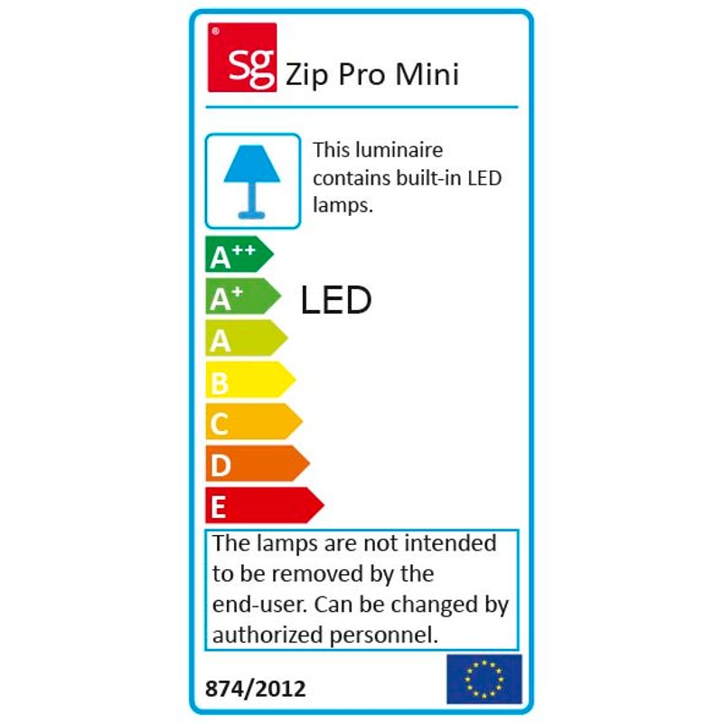 Sg Zip Pro Mini 3-Tenning Sort 1280lm 3000K Ra>90 Faseavsnitt