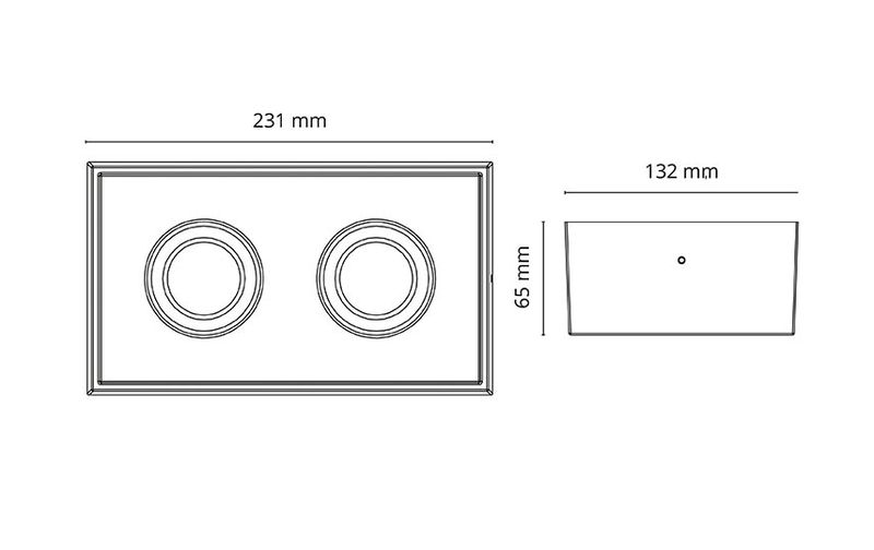 Sg Cube 2x6W LED DimToWarm Ra 95 Sort