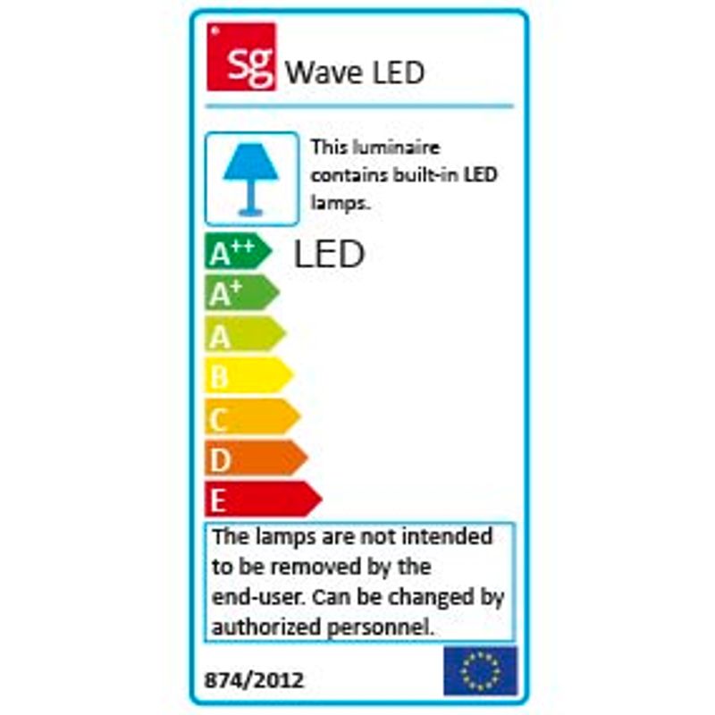 Sg Wave 900 Hvit 4000lm 3000K Ra>80 Ikke dimbar