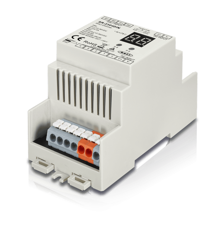 DALI LED dimmer DIN-skinne montert