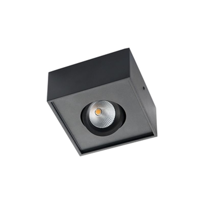 R-Line Saturn Cube 360 8W 2700K Matt Sort IP44 