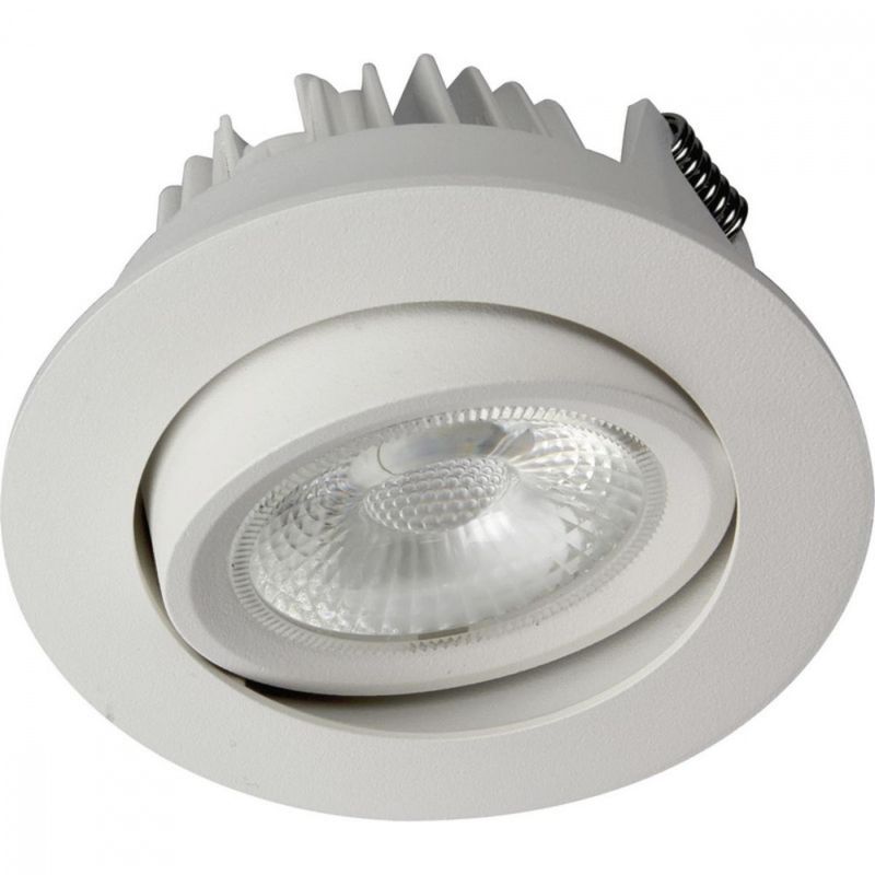 JUNO COB+ LED 10W 30° tilt, dimbar, Matt Hvit