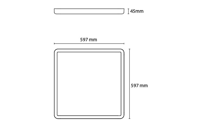 Sg Sense Surface 600x600 Hvit 3870lm 4000K Ra>80 PIR Sensor