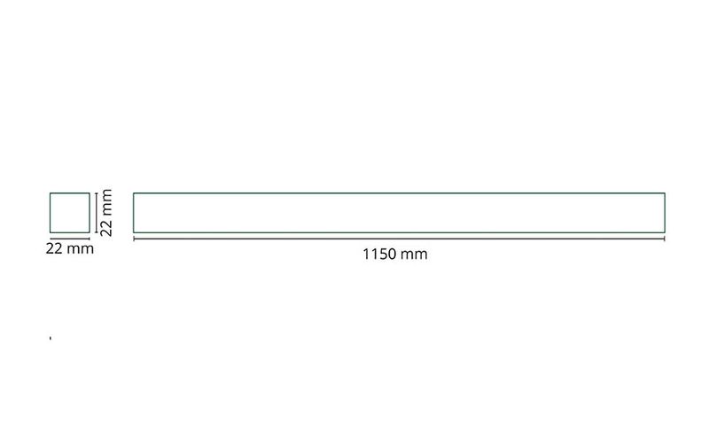 Sg Zip 230V Skinne 1,15m Matt Hvit