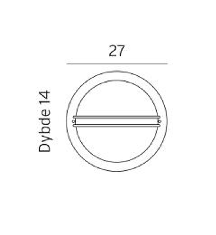 Norlys Berlin 611 Vegglampe E27 Sort