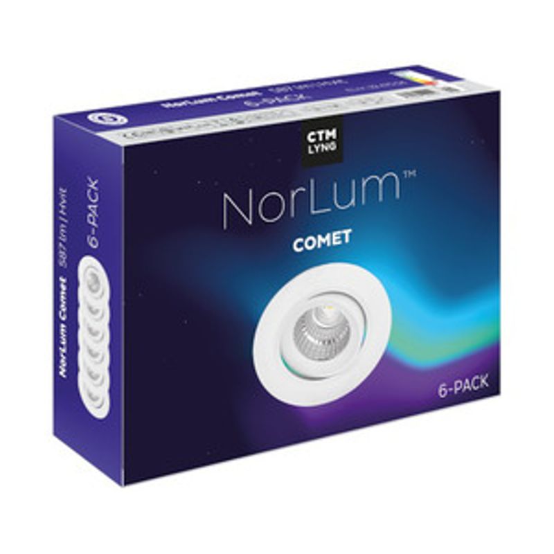 CTM Lyng NorLum Comet Hvit 6-pack