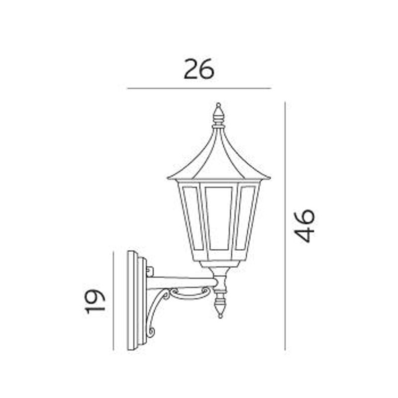 Norlys Rimini 259 Vegglampe E27 Hvit