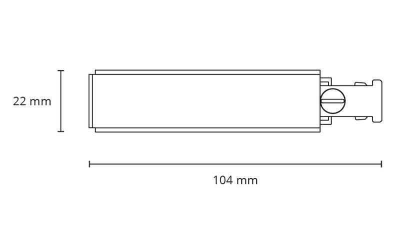 Sg ZIP SLIM ENDETILKOBLING SORT