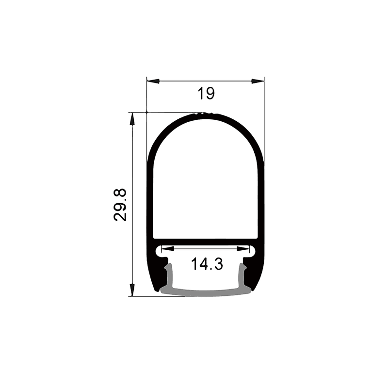 Garderobestang med mulighet for LED strips
