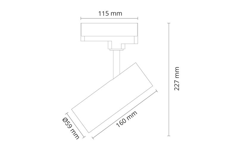 Sg Tube Mini 3-Tenning Sort 880lm 2700K Ra 98 DALI