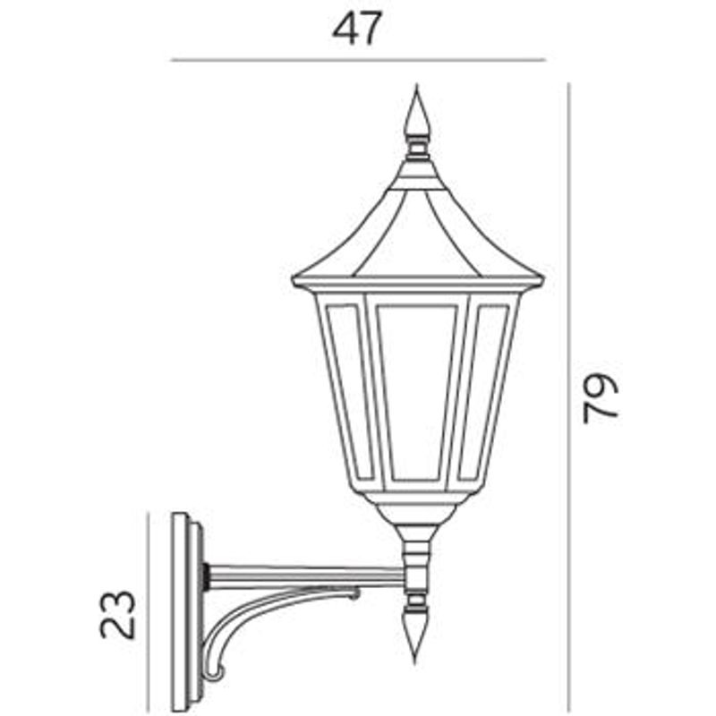 Norlys Modena 380 Big Vegglampe E27 Hvit